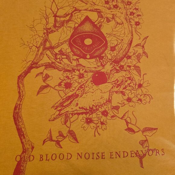 Women's Yellow & Orange Old Blood Noise Endeavors Cropped Tee sz XXL - Picture 2 of 4